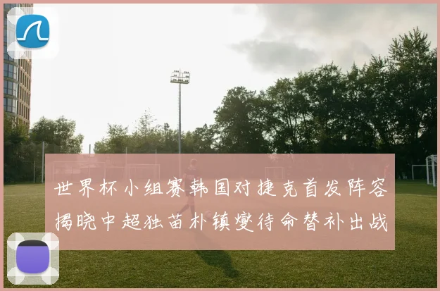 世界杯小组赛韩国对捷克首发阵容揭晓中超独苗朴镇燮待命替补出战